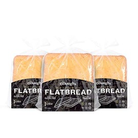 O'Doughs Original Gluten Free Flatbread, 3 Pack of 8 Count 14.3 oz, Frozen, High Fiber, Cholesterol Free