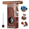 USEWIRE Cigar Lighter, Multifunctional Lighter with V-Cigar Cutter, Cigar Holder,