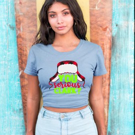 Cropped T-Shirt You Serious Clark T-Shirt X-Small Light Blue