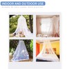 Sublaga Round Mosquito Net for Bed, Large White Bed Canopy