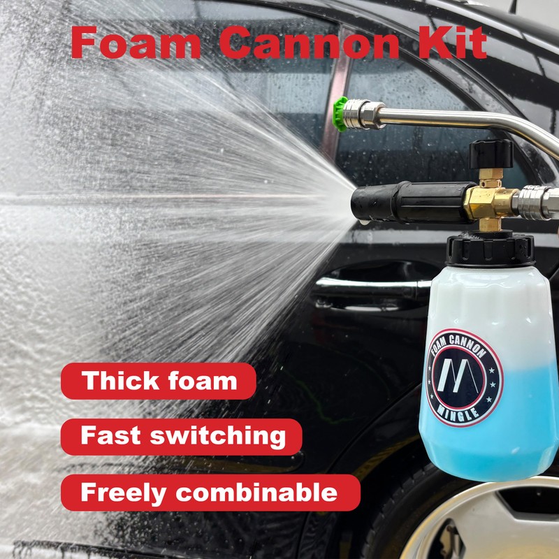 M MINGLE Foam Cannon Dual Connector Accessory for Pressure Washer