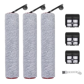 Replacement Brush Roller and Filter for Dreame H12 Pro, H12 Dual, G10 Pro Cordless Wet Dry Vacuum Cleaner, Replacement Parts Kit Include 3 Filters Replacement, 3 Brush Rollers(Not H12 & G10)