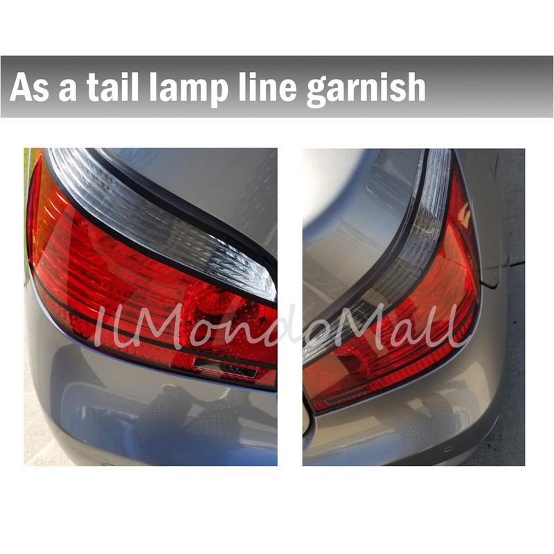 Ilmondomall Matte Black Step Bumper Protective Racing Stripe Tape Wrapping
