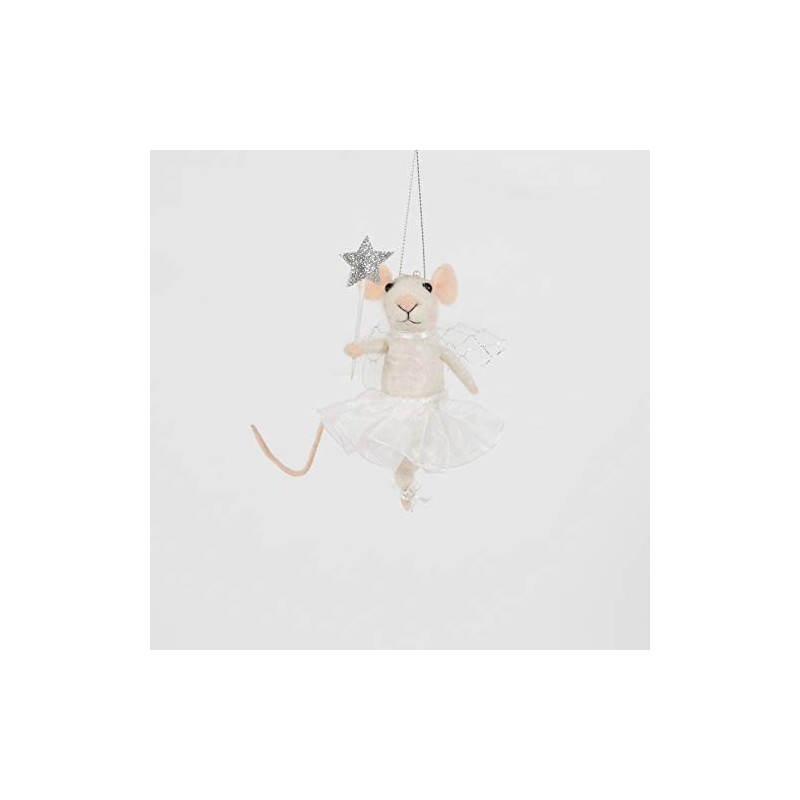 Sass & Belle Fairy Mouse with Star Wand Felt Hanging