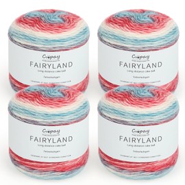 Coopay Colour Gradient Yarn, 400 g (4 x 100 g) Wool for Crochet, Multicoloured Gradient Crochet Yarn, Beautiful Colour Gradient Wool, Super Soft Crochet Yarn, Wool for Knitting, Elegant Jumper Hats
