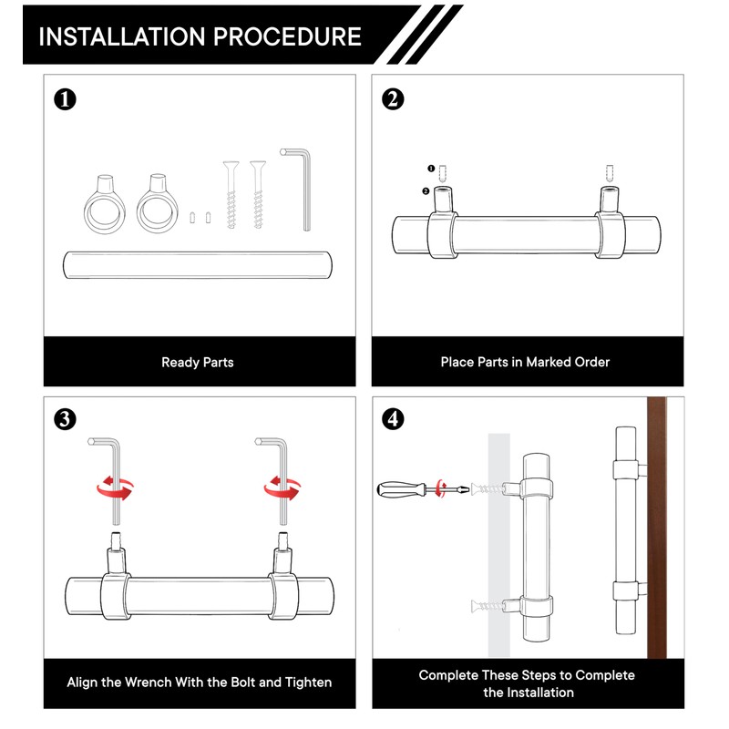 Indian Shelf 6 Pieces Wood Adjustable Drawer Cabinet Pulls- Adjustable