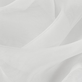 BENECREAT 1 Yards White Nylon Mesh, 62.9inch Wide No Stretch Corsetry Fabric for Sewing Garments, Wedding Dresses, Tablecloths, Crafts, DIY