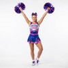 4 Pcs Cheerleading Pom Poms with Baton Handle, Metallic Cheerleader