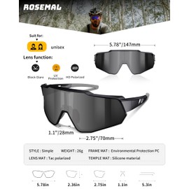 Polarized Sports Sunglasses for Men Women Youth Baseball Cycling Running Driving Fishing Tennis Golf Motor TAC UV400 TR90