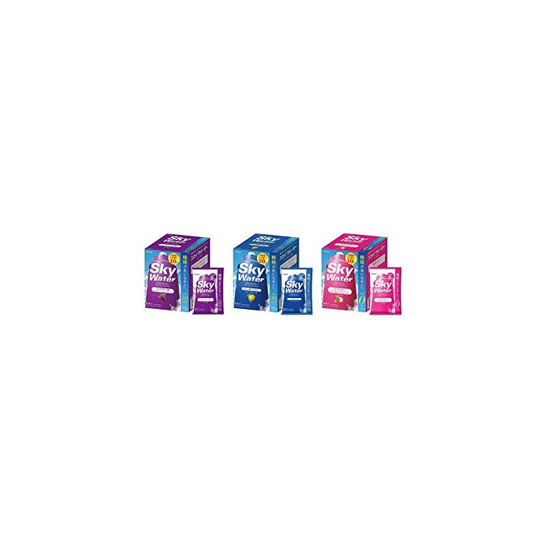 Kracie Skywater Latest Popular Set of 3 Types (Grape, Grapefruit,