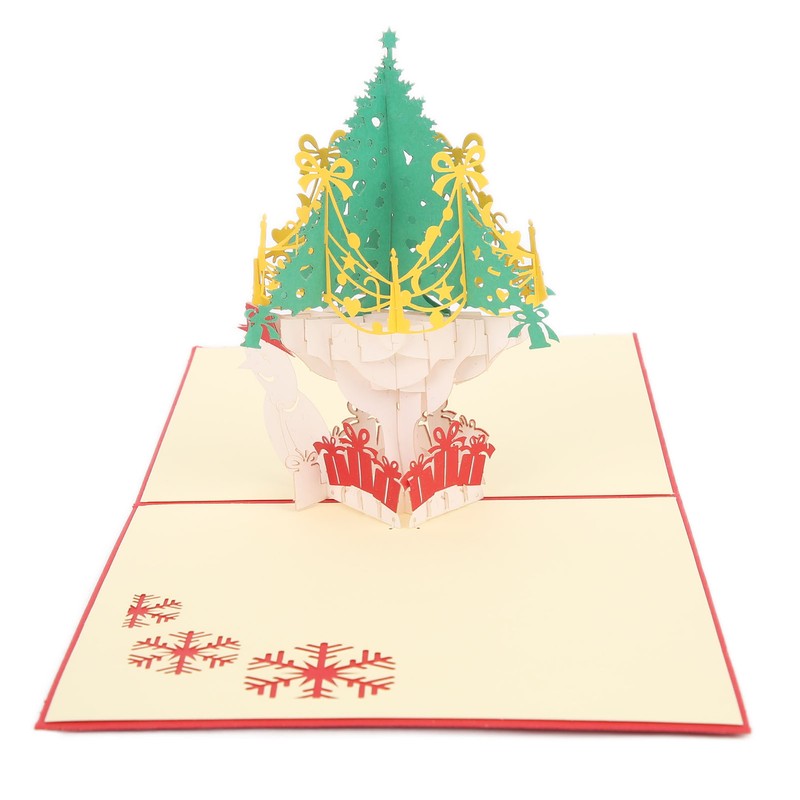Greeting Card Three Dimensional Christmas Special Shape Decorative Paper with
