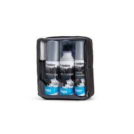 Kaps - Juego de limpieza de viaje, kit completo de limpieza y cuidado de zapatillas, juego de cuidado de zapatos para zapatillas, kit de limpieza de calzado con bolsa de viaje, Claro, Talla unica