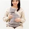 Libuhahato 24426-72 Smoothing Cat Cushion, Gray, Hugging Pillow, Fluffy Cushion