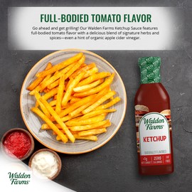 Walden Farms Calorie Free Ketchup Calorie Free, Fat, Carbs, Gluten or Sugar Pack of 3 ( Ketchup -Seafood Sauce & Original BBQ Sauce ) by Walden Farms