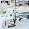 gianotter Desk Organizers and Accessories with File Holder, 4-Tier Desk