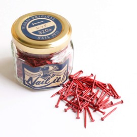 Wakai Sangyo NB70012 Nail It Nail Color, Red, Approx. 320 Pieces per Bottle, Nail Size: Length: 0.7 inches (19 mm), Thickness: #17 (approx. φ0.06 inches (1.47 mm))