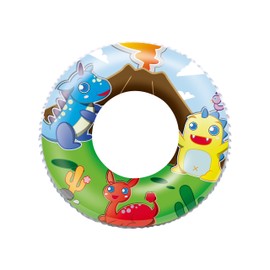 Bestway 24" Kids Swim Rubber ring -childs swim ring Float inflatable for Paddling Pool/Swimming Pool (yellow animals)