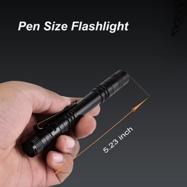 Tileon Pen Flashlight,10PCS Led Pen Light Flashlights with Clip,Mini Flashlight Bright Pocket Penlight