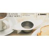 Sunnex 11209 Stainless Steel Tea Strainer with Drip Bowl, Silver