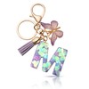 CHUQING Keychain Letter Initial Gifts with Initials Keyring Letter Women's