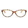JuicyOrange Womens Magnified Reading Glasses Rhinestones Oval Cateye Tortoise +1.00