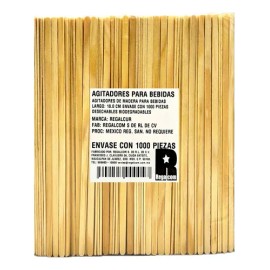 1000 Agitadores De Bebidas 18cm Biodegradables Mezcladores                                                                                            
