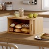 WOWLIVE Bread Box for Kitchen Countertop, Large Roll Top Bread