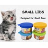 Comtim 4 Pack Cat Food Can Lids, Silicone Small Pet