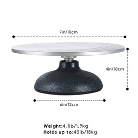 NATGAI 12" Sculpting Wheel, Heavy Duty Metal Pottery Decorating Banding Wheel, Ceramics Pottery Sculpting Wheel (12" Diameter)