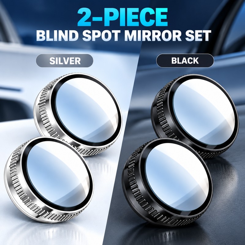 2-Pack Wide Angle Blind Spot Mirrors for Cars – 360°