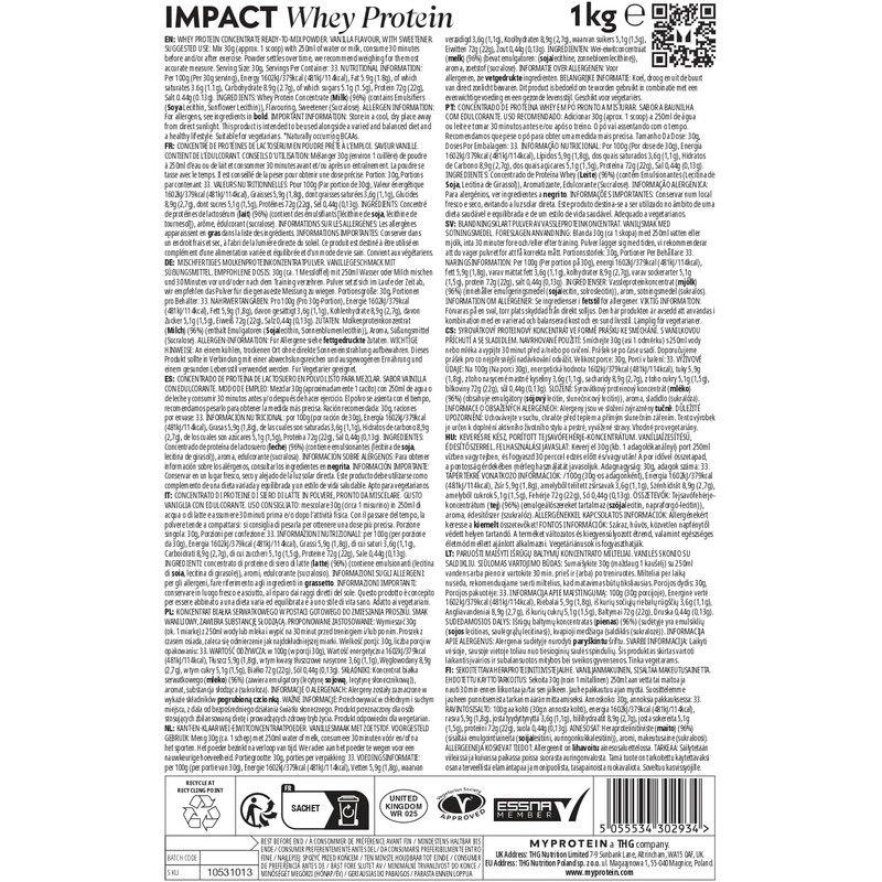 Myprotein Impact Whey Protein Powder | 22g Premium Protein Per