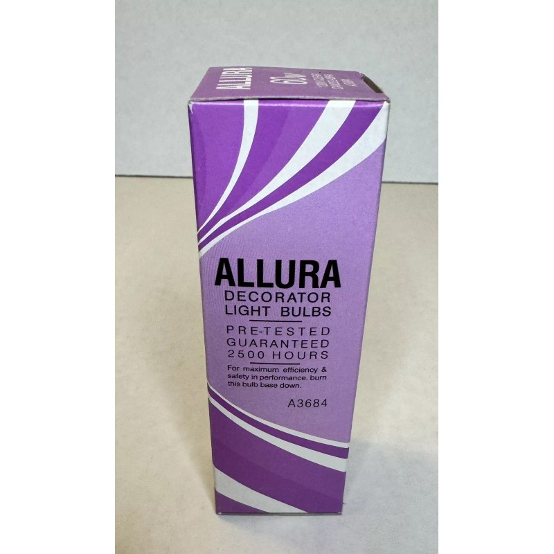 ALLURA A3684 Decorator Light Bulb 60w 130v clear candelabra base