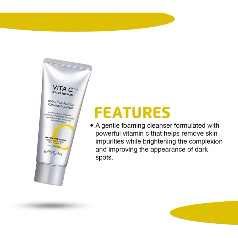 Missha Vita C Plus Clear Complexion Foaming Cleanser 120ml