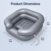 Portable Inflatable Shampoo Basin with Neck Support & Drain Hose