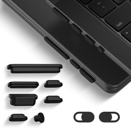 14 PCS Anti Dust Plug Set with 2pcs Webcam Cover for 2026-2021 MacBook Pro 14 inch / 16 inch M5 M4 M3 M2 M1 Pro/Max, MacBook Pro Accessory Anti Dirt Cover for HDMI/Thunderbolt/SDX/Magsafe/Headphone