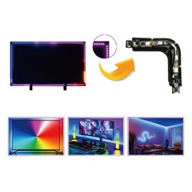 BOXPUT LED Light Strip Corner Connection Bracket, Replace LED Light Strip Connector, LED Light Strip Installation Clip, for Seamless Connector CH1 of 8mm-12mm LED Light Strip (Set of 4)