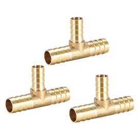 sourcing map Hose Reducer Barbed Three-Way Connector 12 x 10 x 12 mm Pack of 3