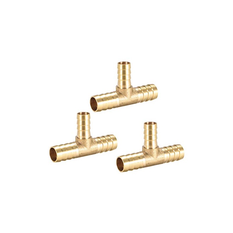 sourcing map Hose Reducer Barbed Three-Way Connector 12 x 10