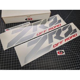 ZR2 Block Style Decals (2pk) Truck Bed Fender Stickers Fits Chevy Silverado 1500 Colorado 2015-2024 ZR-2 4x4 Select Colors: (Metallic Silver & Red)