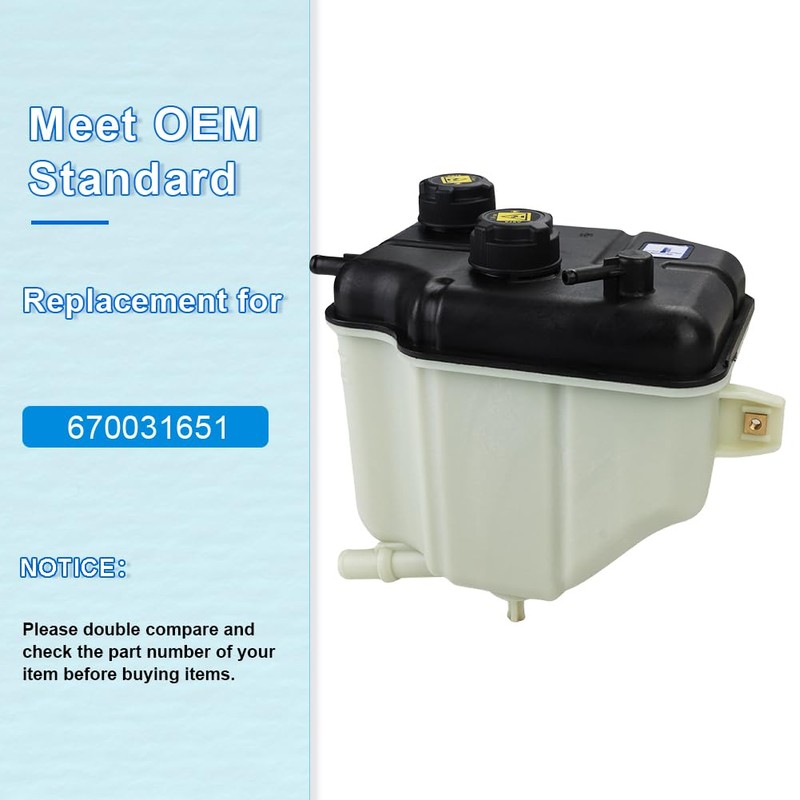 JDMON Engine Coolant Reservoir Tank w/Cap Replacement for 670031651 Replacement