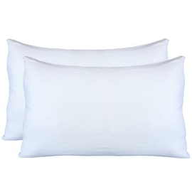 Extra Soft Jersey Knit Pillow Cases, Standard Size with Hidden Zipper, Soft Than Cotton, Pack of 2, White
