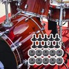 Yibuy 10pcs Black Drum Set Replacement Parts Felt Washer+Plastic Long
