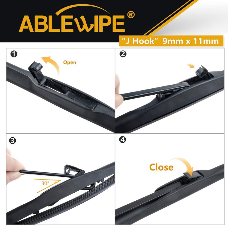 ABLEWIPE Windshield Wiper Blades 18" Car Windshield Wiper Blades for