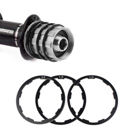 Bicycle Cassette Spacer 3 Pieces 1 mm + 1.5 mm + 2 mm Bicycle Flywheel Hub Spacer Cycling Bottom Bracket Axle Washer Seal