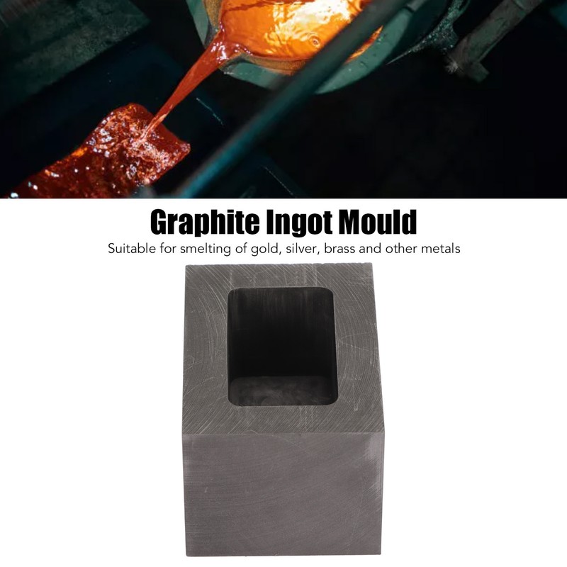 Rectangular Graphite Ingot Mold Jewelry Metal Refining Mould Crucible for