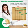 BAMBUROBA Bamboo Kitchen Drawer Organizer,Expandable Silverware Organizer,2 Pack Utensil Holder