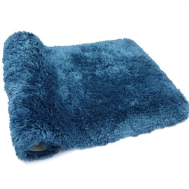 FIFU Bathroom Rugs 24" W x 36" L, Bath Mat for Bathroom, Bedroom, Laundry Room & Kitchen, Non-Slip Rubber Latex Backing, Extra Soft and Absorbent Microfiber Carpet, Machine Washable Rug, Peacock Blue