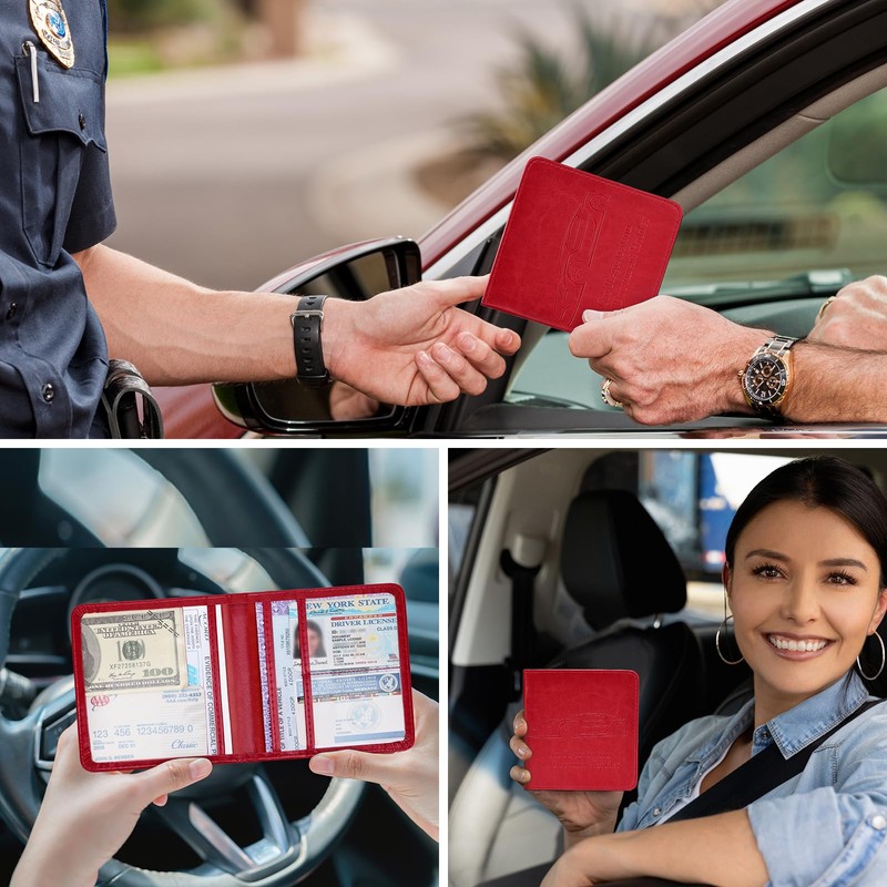 Peisicne 2-Pack Car Registration and Insurance Holder, Car Organization Vehicle