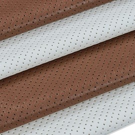 Neotrims Faux Leather PU Aertex Eyelet Fabric Fat Square,Stretch Soft Material. Cream, Fat Square (45x27cms)