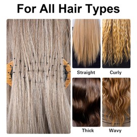 Bamboo Hair Brush, Boar Bristle Brush, Antistatic Small Hair Brush, 14 cm, Natural Bristles, Scalp Massage, Shiny Hair for On the Go, All Hair Types